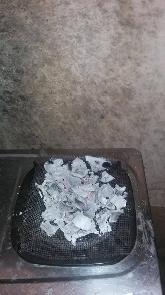 Charcoal residue